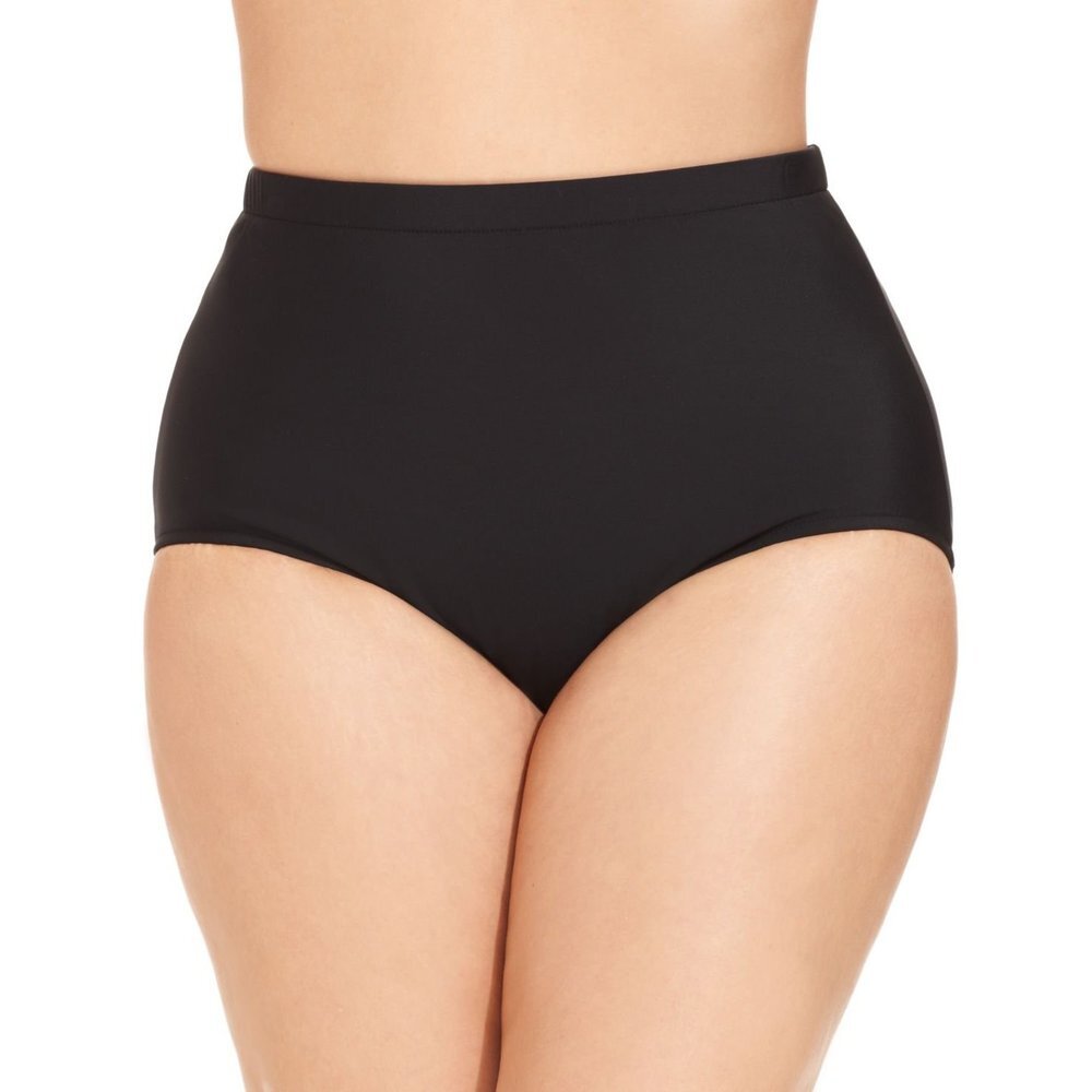 Swim Solutions Plus Size High-Waist Swim Brief Bottoms